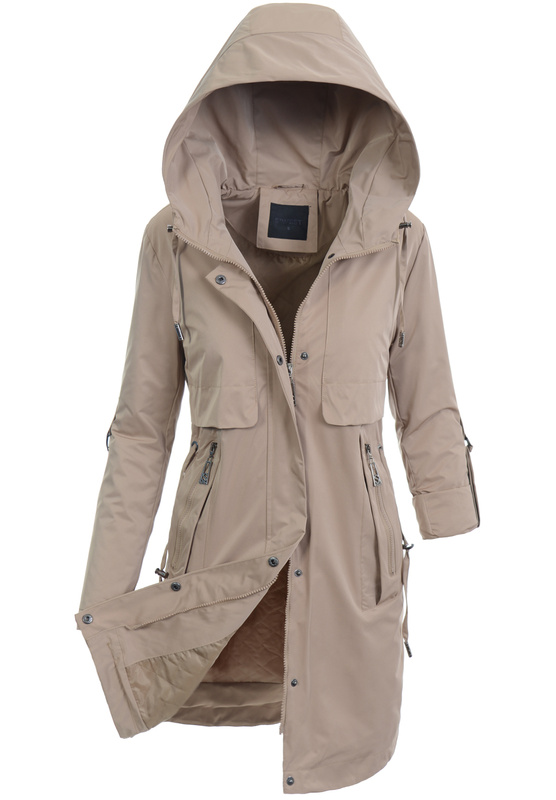 Damska Kurtka Parka Wiosenna Sofia Beżowa