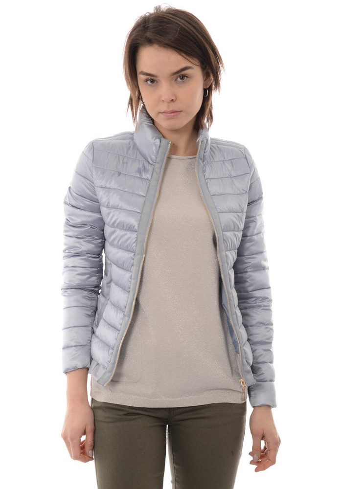 Damska Wiosenna Kurtka Srebrna