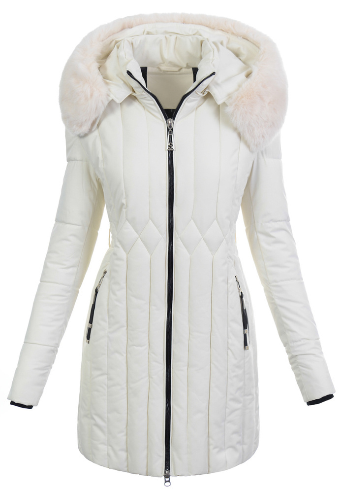 Damska Kurtka Zimowa Milena Ecru
