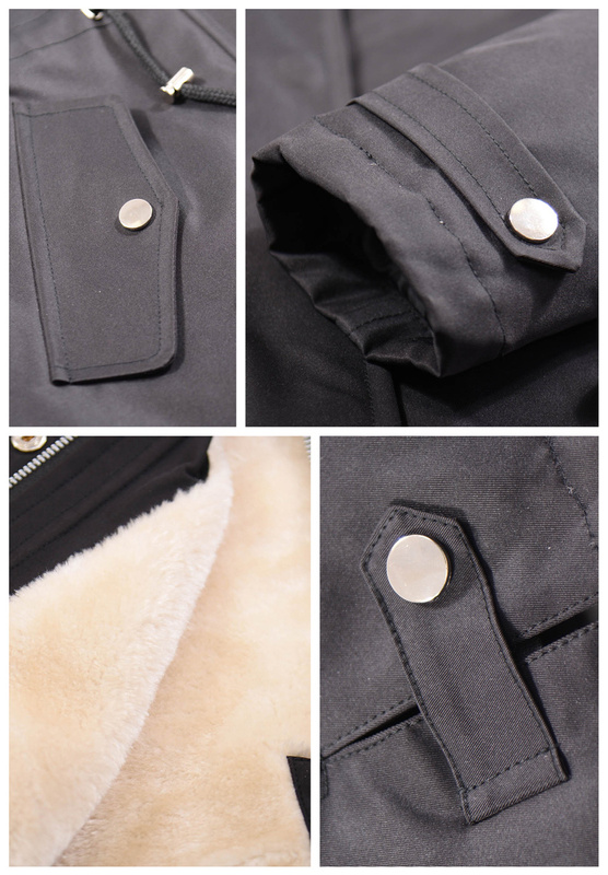 Damska Kurtka Zimowa Parka Aleksandra Czarna