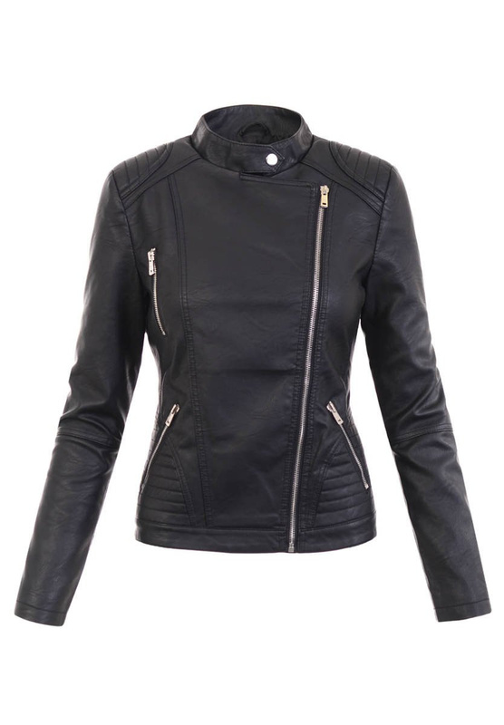 Damska Kurtka Ramoneska Róża Czarna