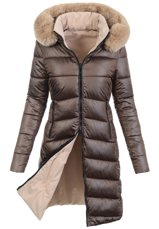 Damska Kurtka Ortalionowa Dwustronna Mary Brązowa
