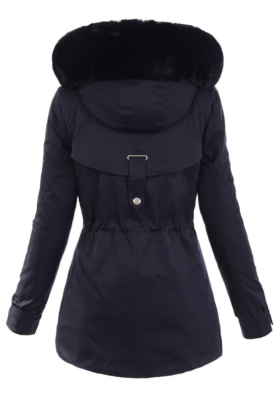 Damska Kurtka Parka Angelika Ciemno Granatowa