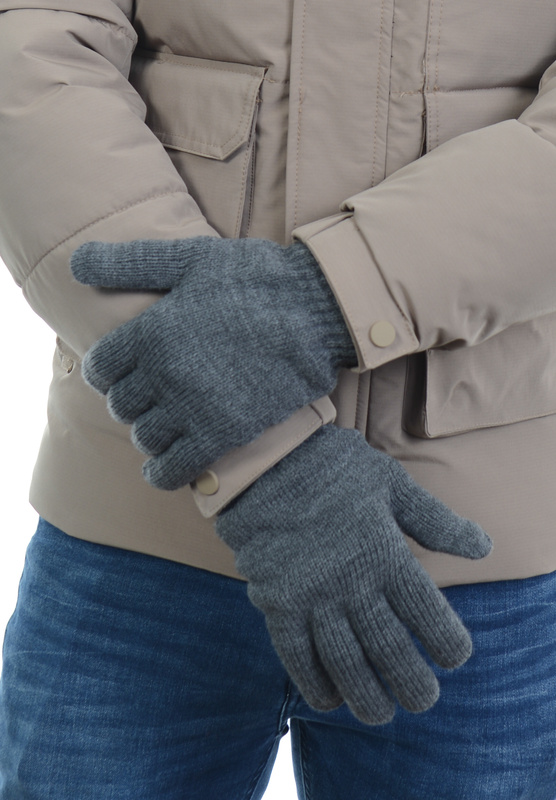 Męskie Rękawiczki Ciemno Szare