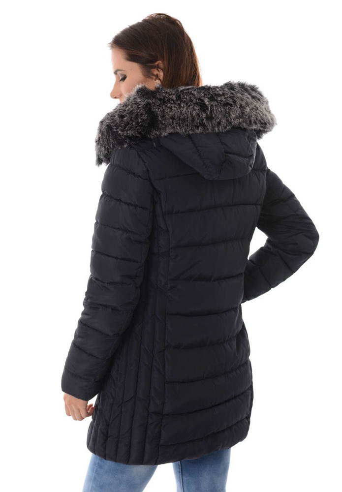 Damska Zimowa Kurtka Ortalionowa Granatowa