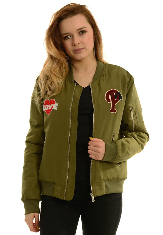 Damska Jesienna Kurtka Bomberka Kenza Zielona