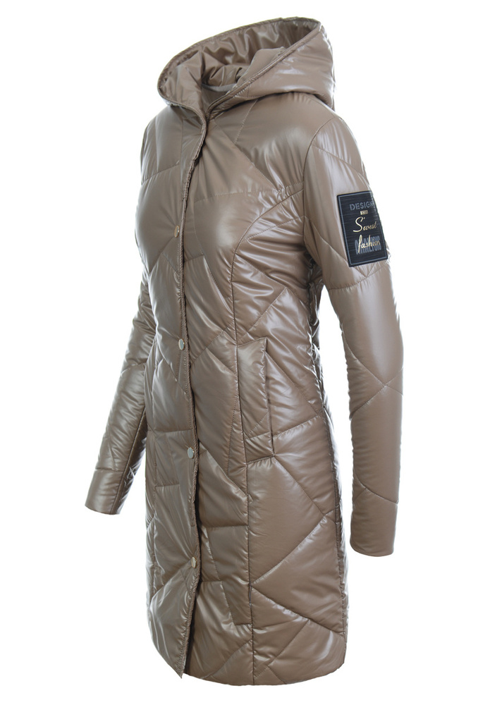 Damska Kurtka Pikowana Przejściowa Halina Cappuccino