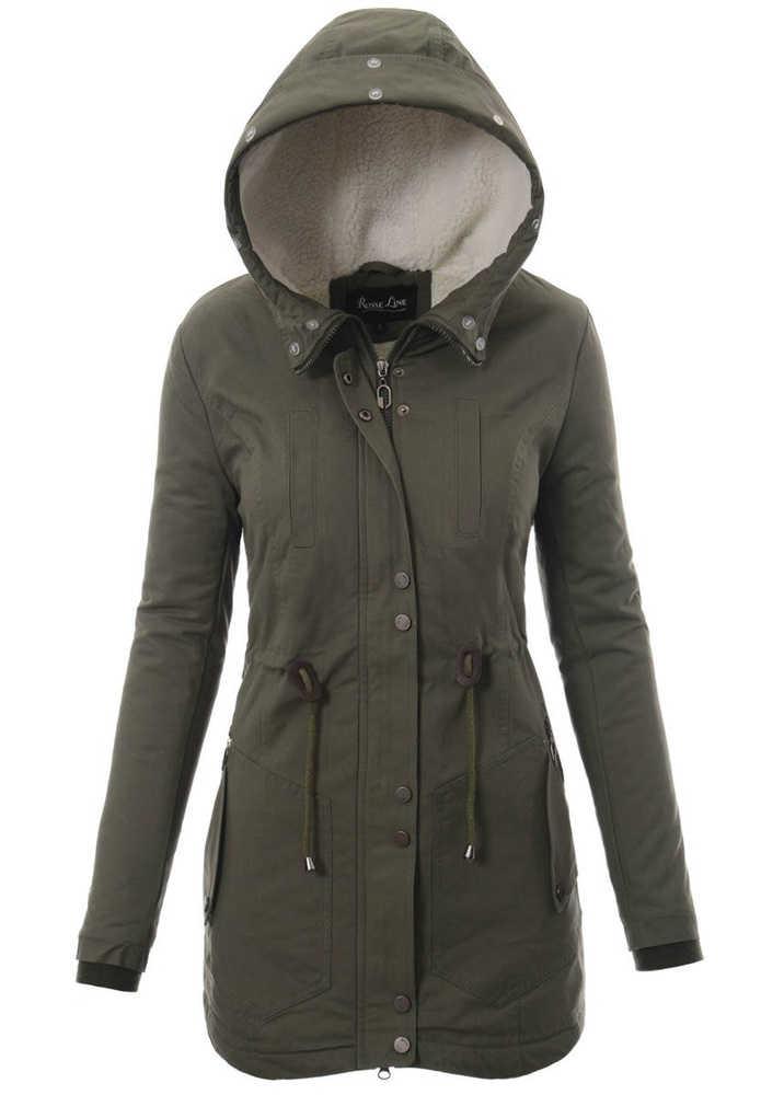 Damska Kurtka Parka Zimowa Adelina Zielona