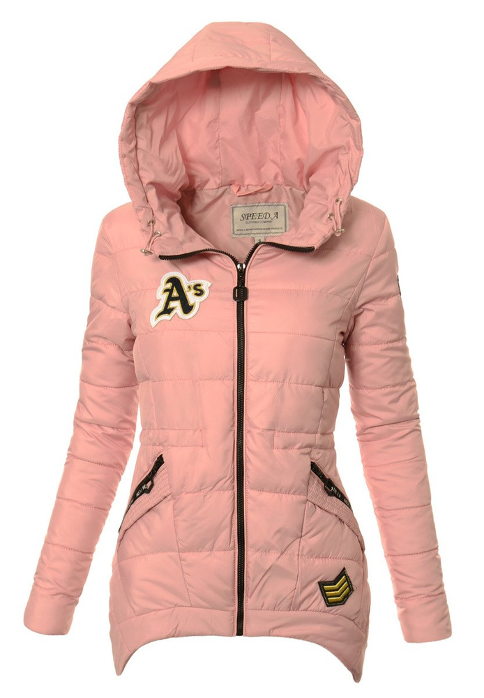 Damska Jesienna Wiosenna Kurtka Lilien Różowa