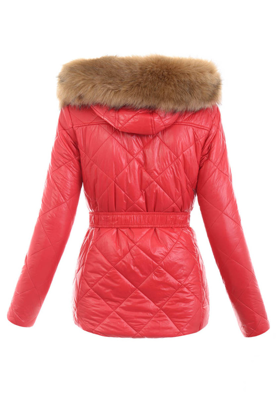 Damska Kurtka Zimowa Parka Polina Czerwona