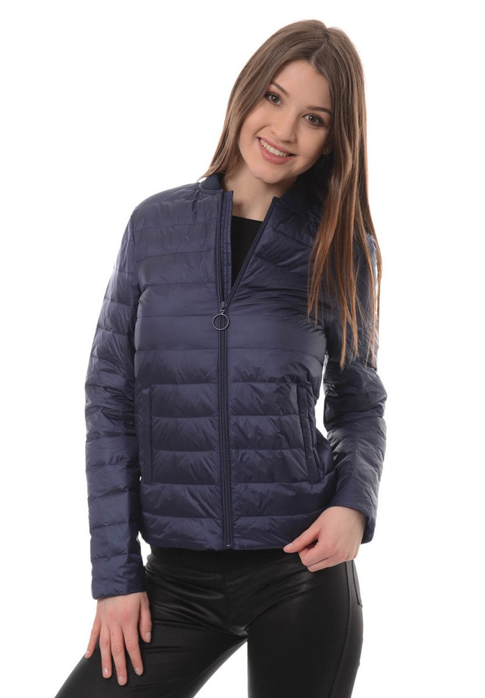 Damska Puchowa Wiosenna Kurtka Kornelia Granatowa