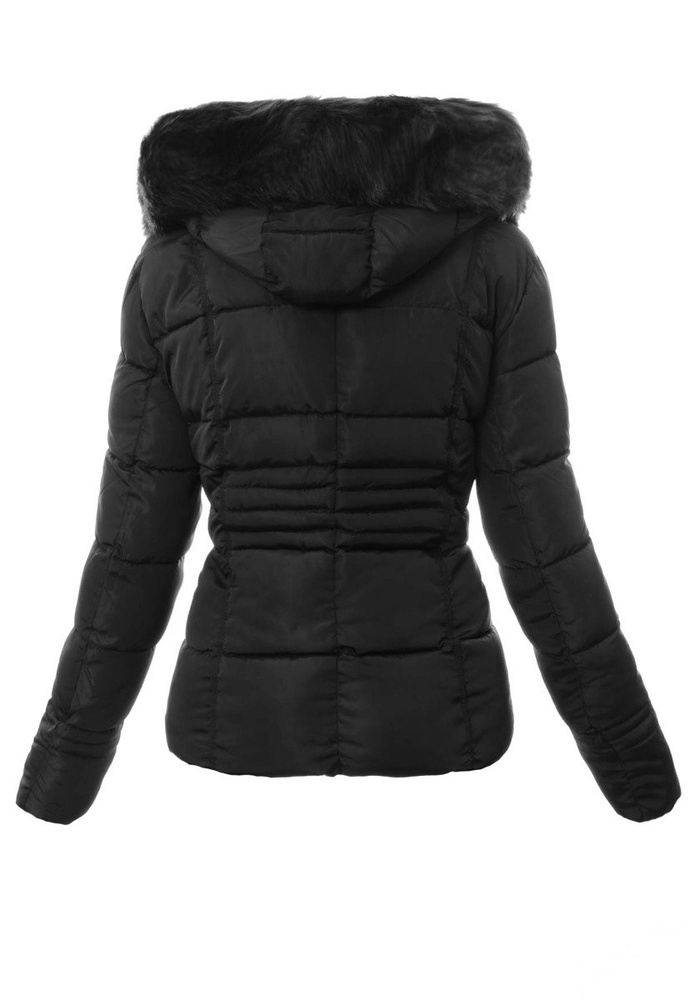 Damska Zimowa Ortalionowa Kurtka Czarna