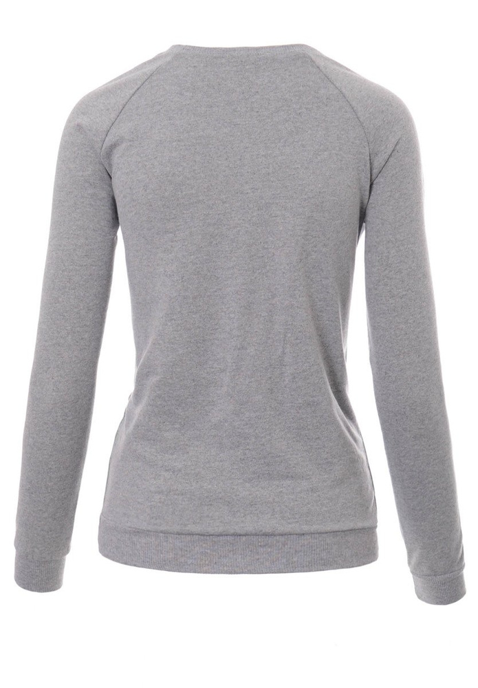 Damska Bluza Bawełniana Nadruk VIE BOHEME Szara