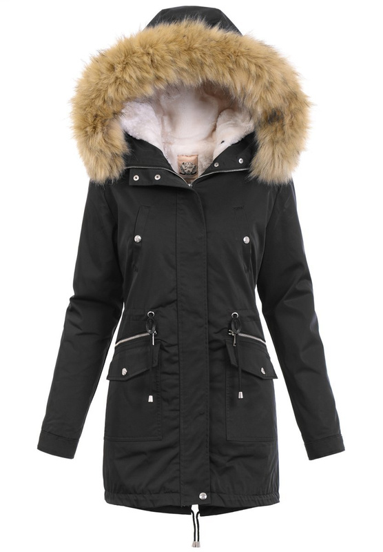 Damska Kurtka Parka 2w1 Izabela Czarna