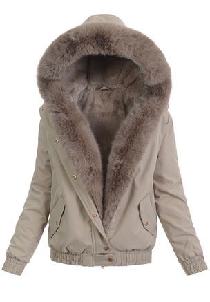 Damska Kurtka Parka Zimowa Alessia Beżowa