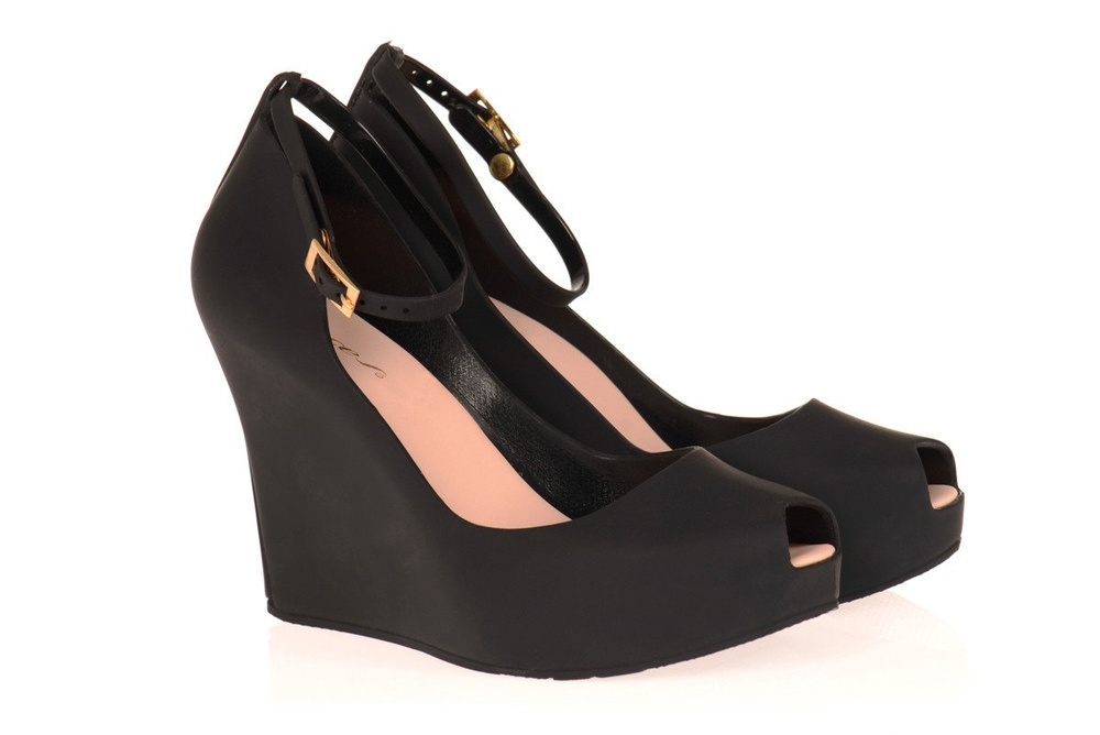 Gumowe Koturny Meliski Mat Czarne