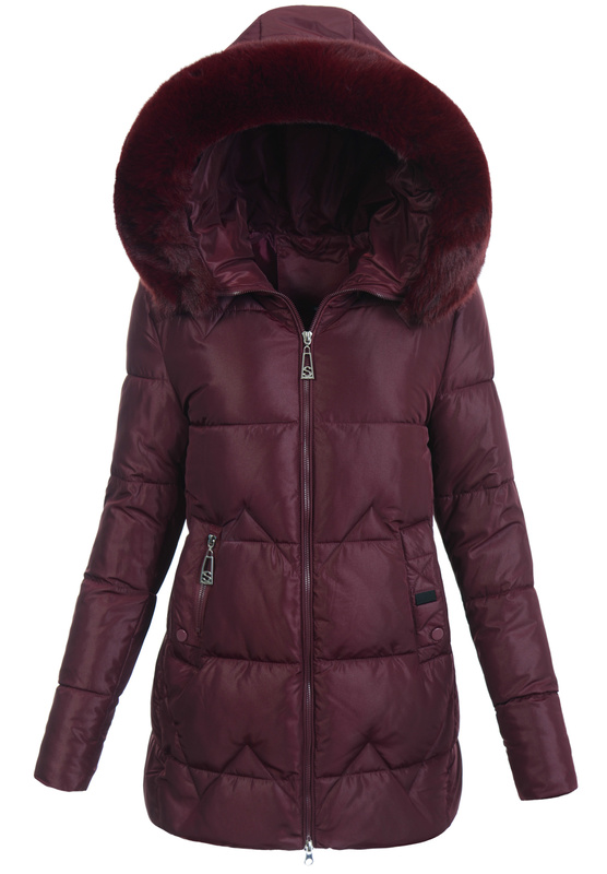 Damska Kurtka Zimowa Amira Bordowa