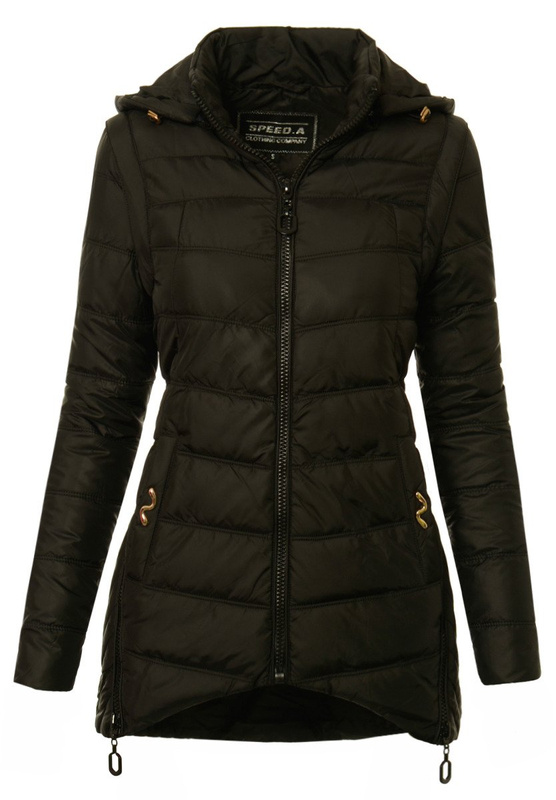 Damska Jesienna Wiosenna Kurtka / Bezrękawnik 2w1 Czarna