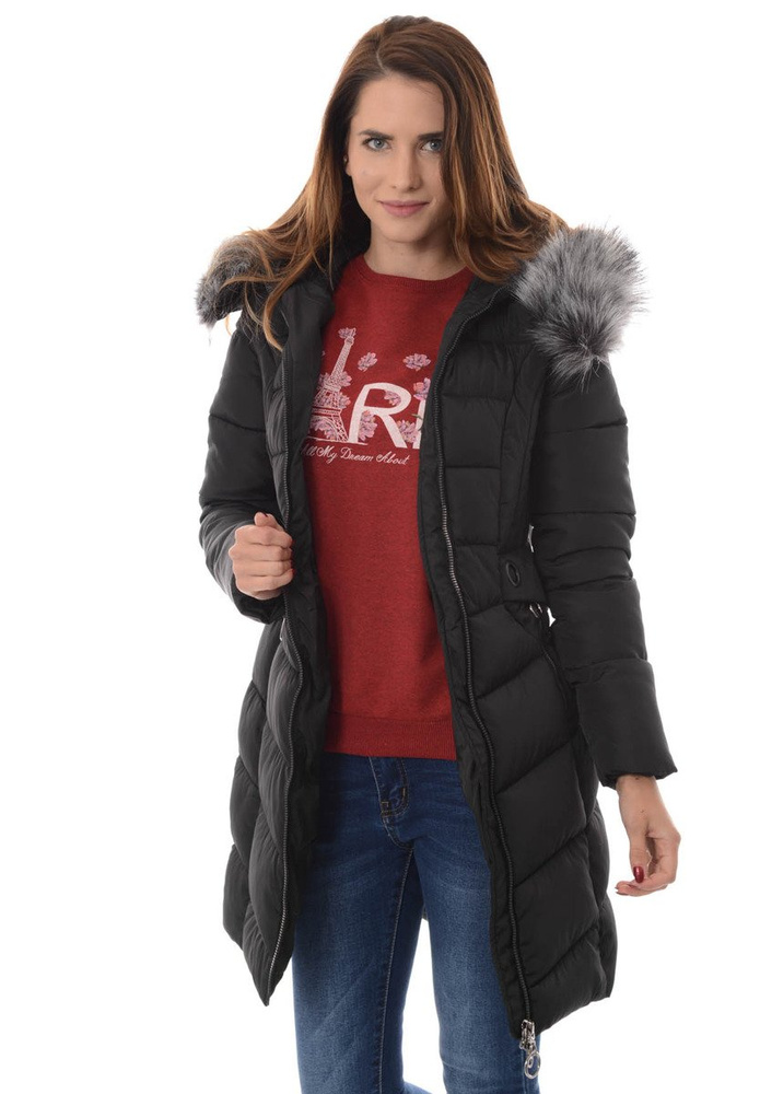 Damska Zimowa Kurtka Ortalionowa Elif Czarna