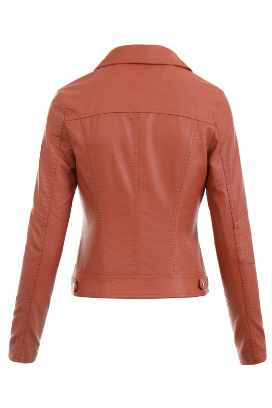 Damska Kurtka Ramoneska Anita Ceglana