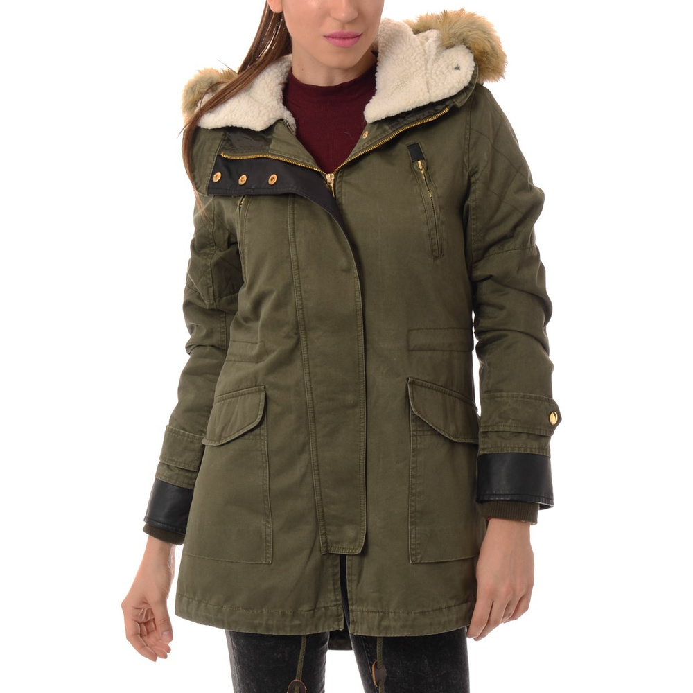 Damska Parka Kurtka Zimowa 2w1 Elena Zielona