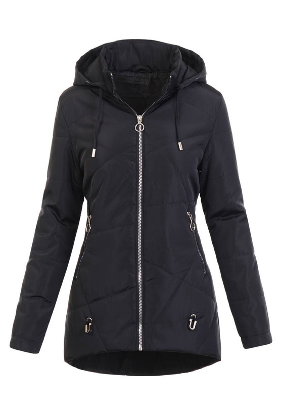 Damska Wiosenna Kurtka Julita Czarna