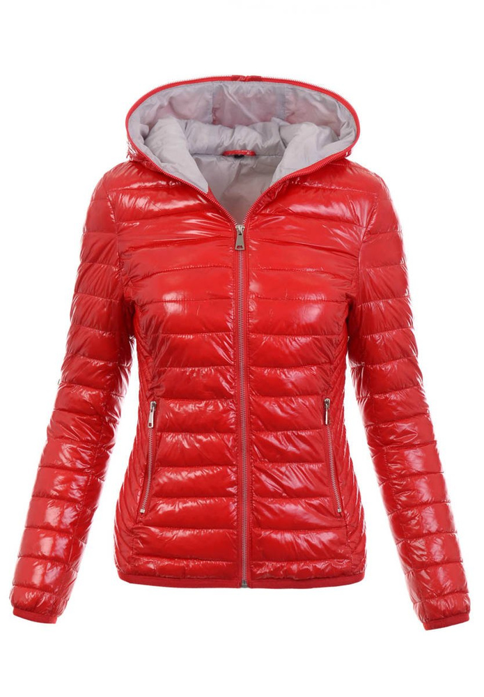 Damska Wiosenna Kurtka Emma Czerwona