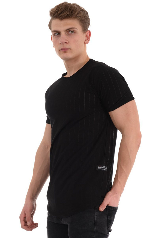 Męska Koszulka T-Shirt Nadruk Czarna