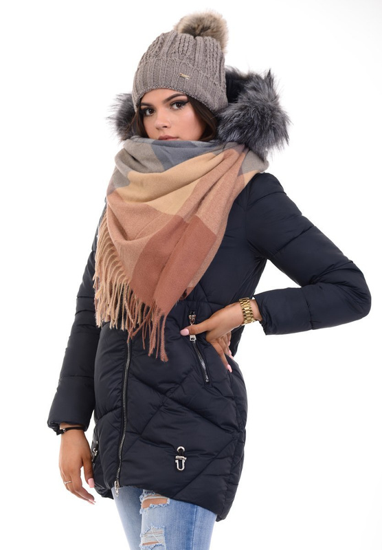 Chusta Damska Ciemnobrązowa