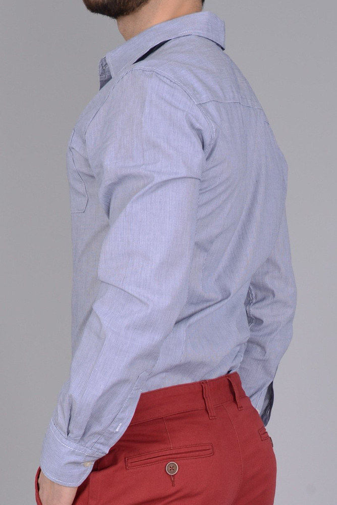 Koszula Męska Niebieskie Prążki