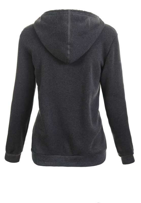 Damska Bluza Z Kapturem Rozsuwana Szara