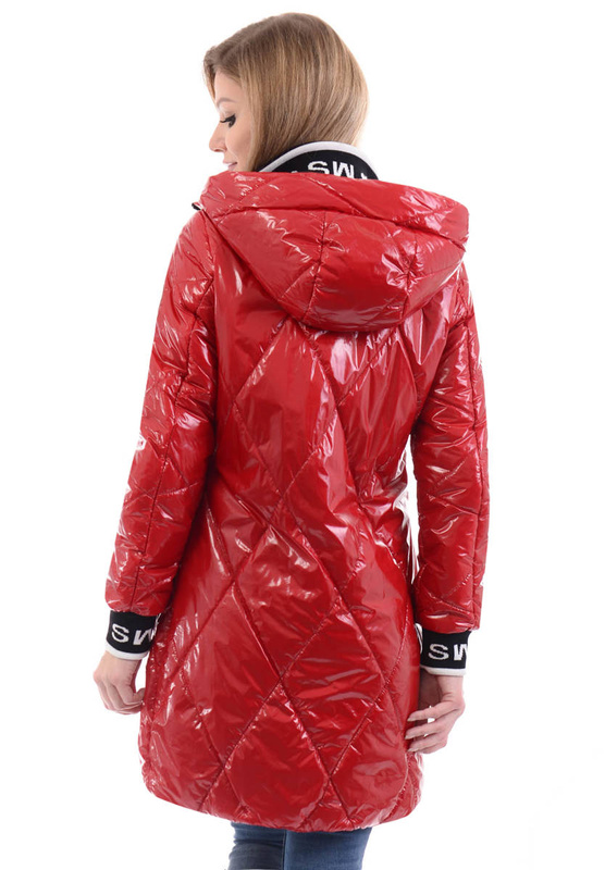 Damska Wiosenna Kurtka Fiona Czerwona