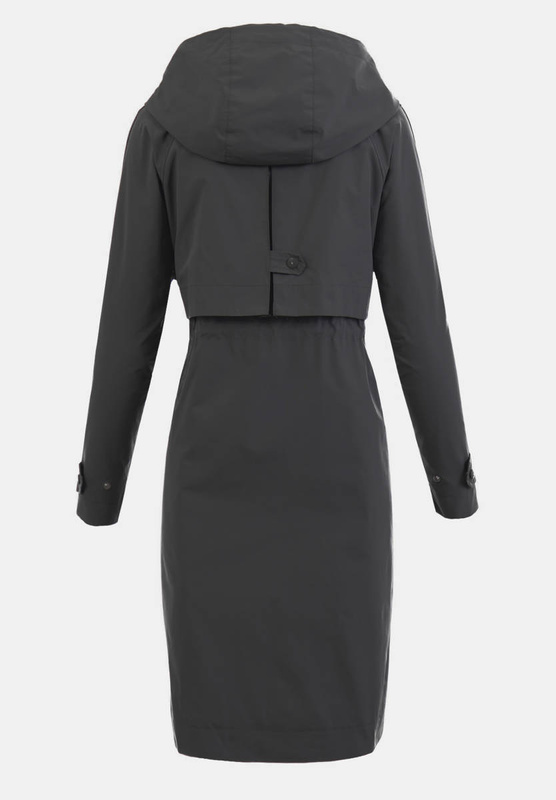 Damska Kurtka Parka Wiosenna Filipa Czarna