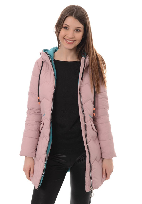 Damska Zimowa Kurtka Ortalionowa Michalina Różowa