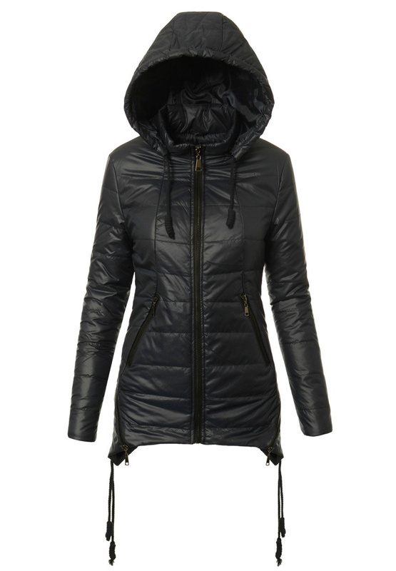 Damska Jesienna Wiosenna Kurtka Ortalionowa Asena Granatowa