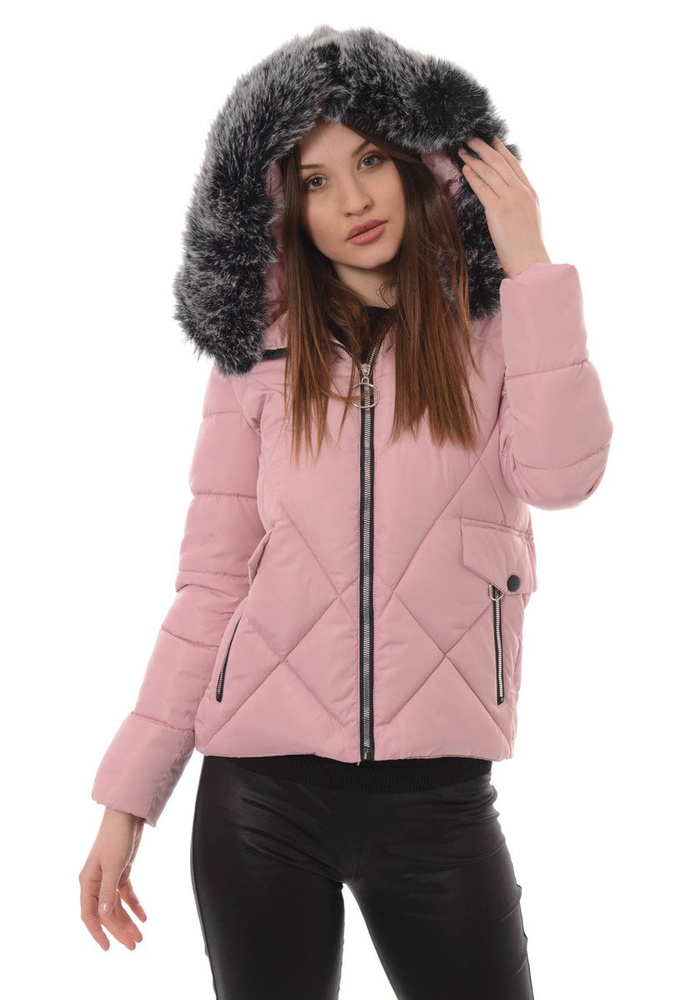 Damska Zimowa Kurtka Ortalionowa Różowa