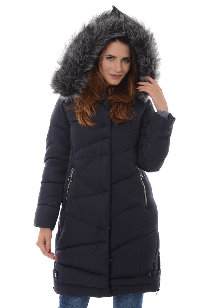 Damska Zimowa Kurtka Ortalionowa Miriam Granatowa