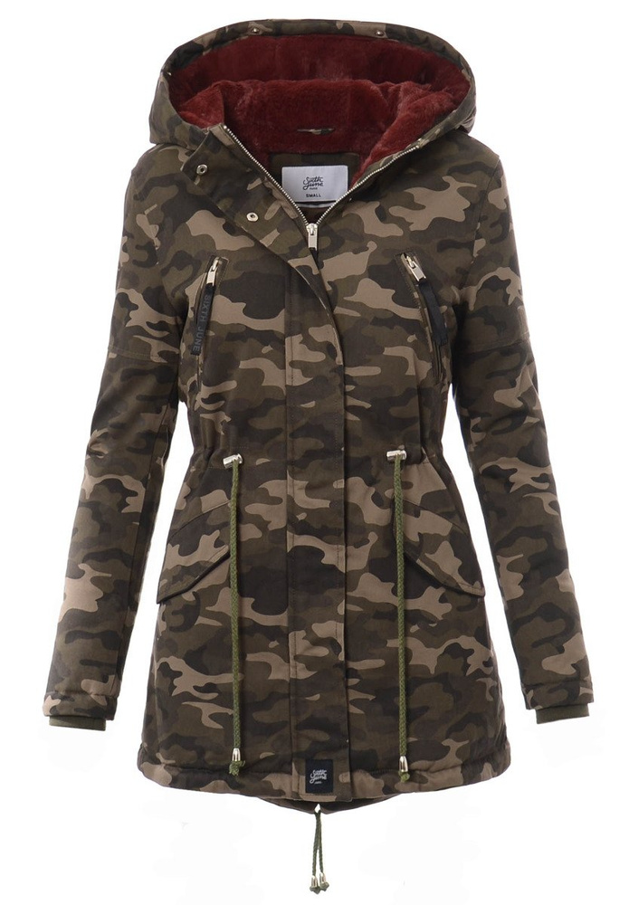 Kurtka Parka Aleksandra Moro Z Bordowym Futrem