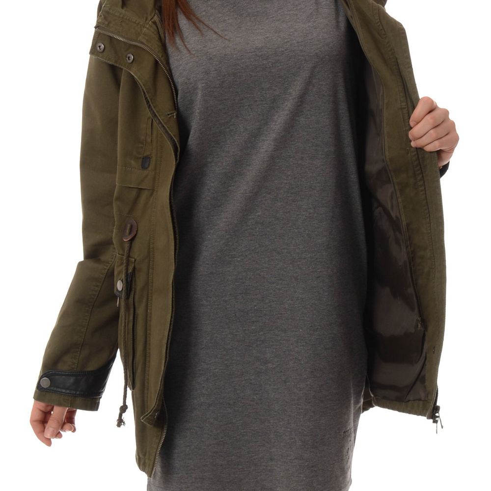 Damska Parka Kurtka Wiosenno Zimowa 2w1 Benita Zielona