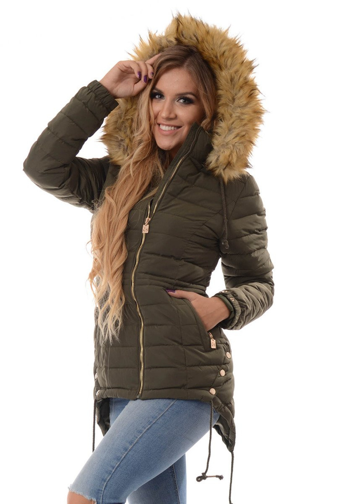 Damska Zimowa Kurtka Ortalionowa Kristin Zielona
