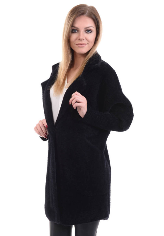 Damski Kardigan Narzutka Czarna