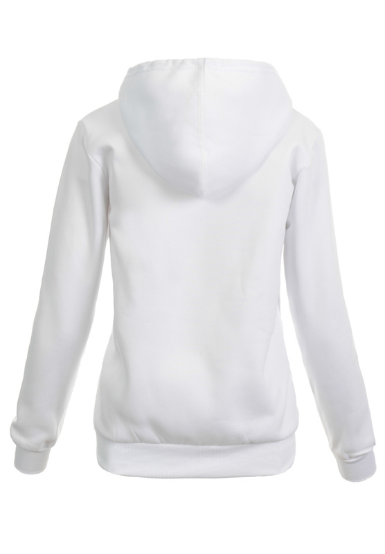 Damska Bluza Z Kapturem Rozsuwana Biała