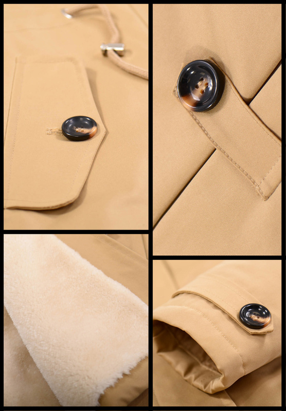 Damska Kurtka Parka Zimowa Selena Beżowa