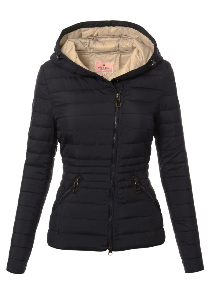 Damska Jesienna Wiosenna Kurtka Ortalionowa Granatowa