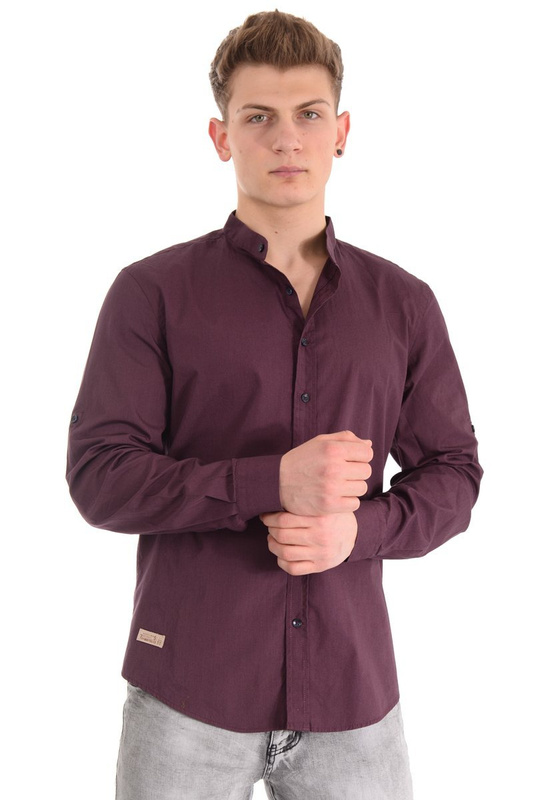 Męska Koszula Bordowa