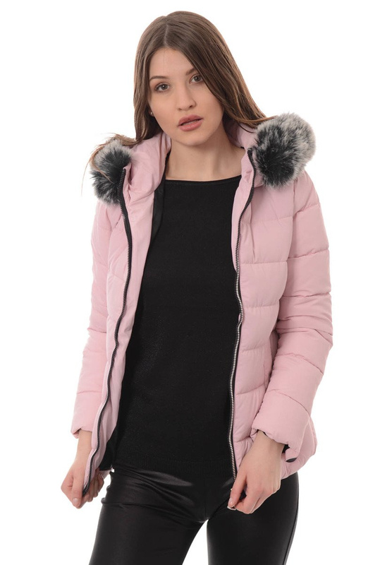 Damska Zimowa Kurtka Ortalionowa Różowa