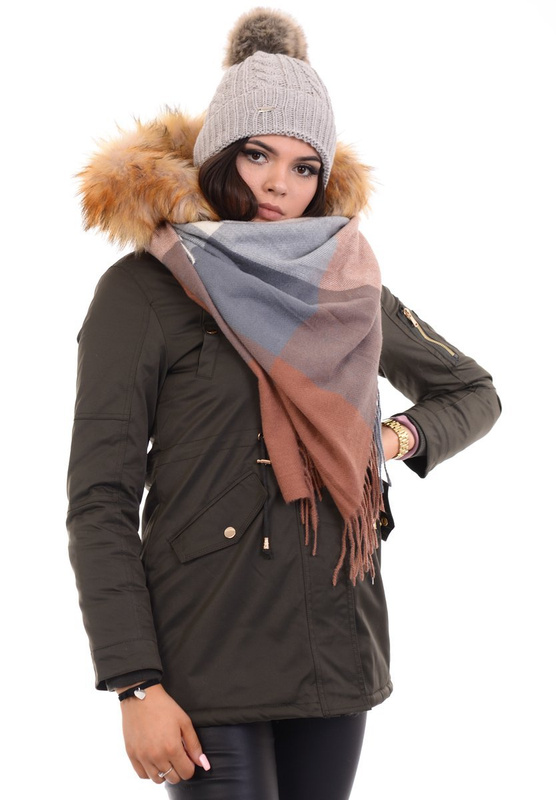 Chusta Damska Ciemnobrązowa