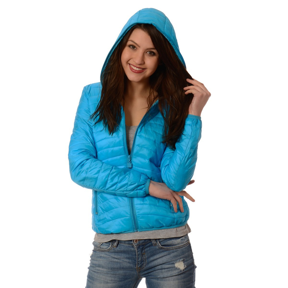 Damska wiosenna kurtka ortalionowa niebieska