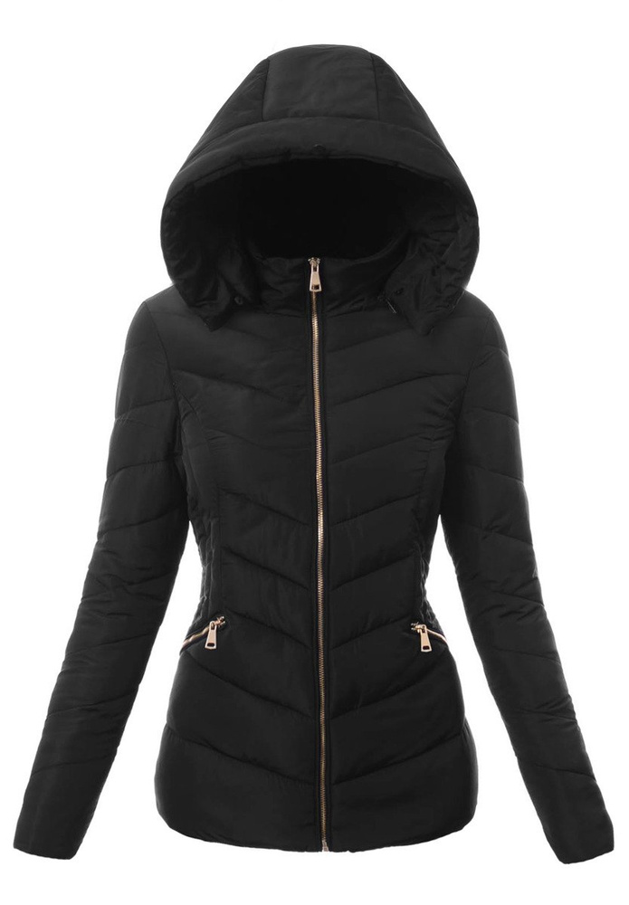 Damska Zimowa Kurtka Ortalionowa Czarna