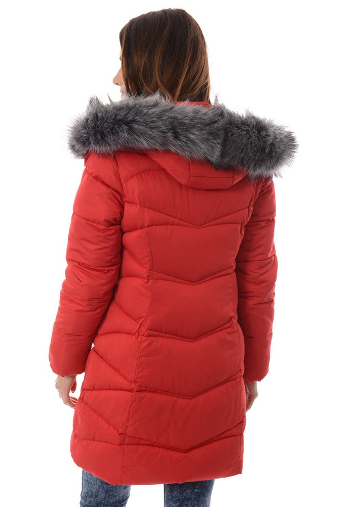 Damska Zimowa Kurtka Ortalionowa Klementyna Czerwona